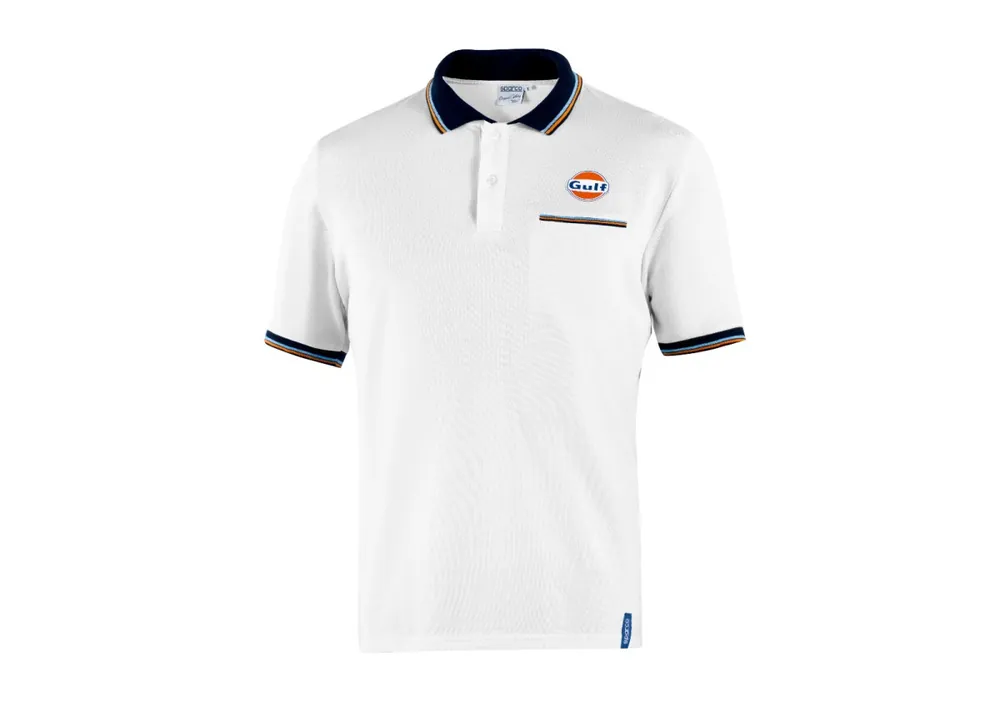 Sparco polo triko Gulf s náprsní kapsičkou, barva bílá Bezpečná Platba