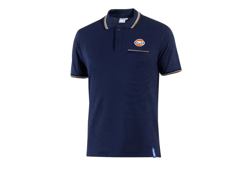 Sparco polo triko Gulf s náprsní kapsičkou, barva modrá Omezená Nabídka