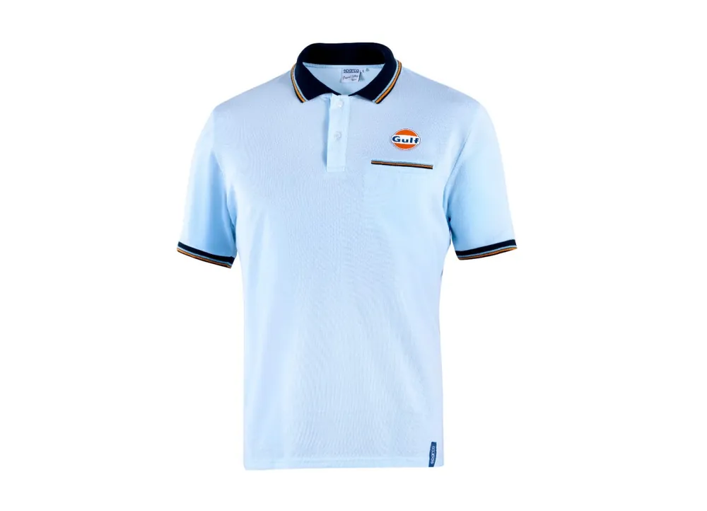 Tovární Cena Sparco polo triko Gulf s náprsní kapsičkou, barva světle modrá