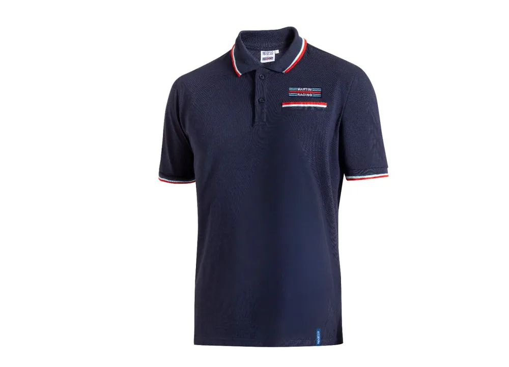 Pouze Dnes Sparco Polo triko Martini Racing s náprsní kapsičkou, barva modrá