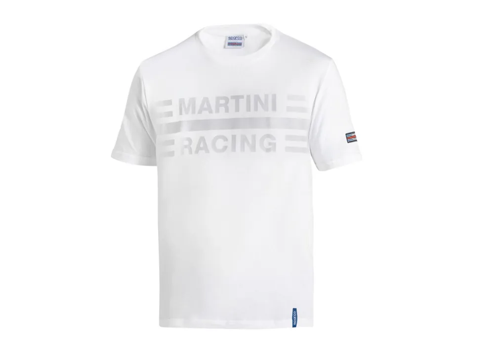 Nejlepší Cena Sparco triko s velkým logem Martini Racing, barva bílá