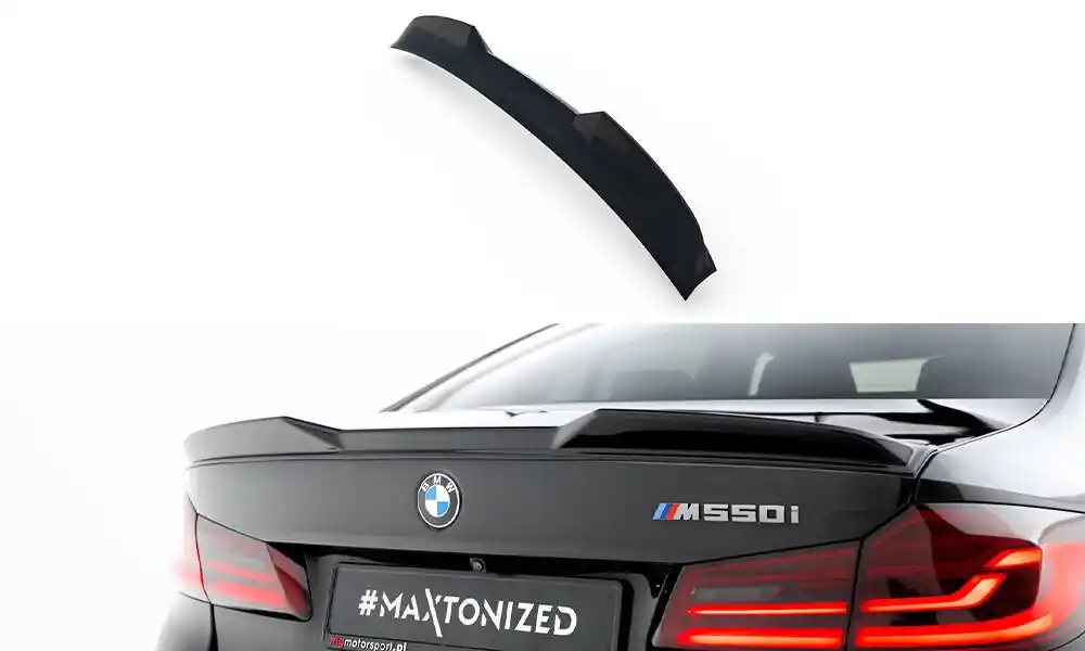 Super Cena BMW řady 5 G30 M550i Sedan, prodloužení spoileru 3D, Maxton Design