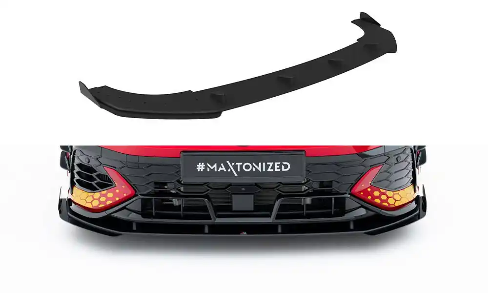 Volkswagen Golf GTI Mk8 Facelift Clubsport, "Street Pro" spoiler pod přední nárazník s křidélky, Maxton design Víkendová Akce