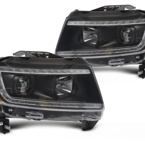 Vysoce Kvalitní CHRYSLER JEEP GRAND CHEROKEE 2011-2013 - přední světla TUBE ČERNÁ
