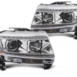 CHRYSLER JEEP GRAND CHEROKEE 2011-2013 - přední světla TUBE CHROMOVÁ Originální