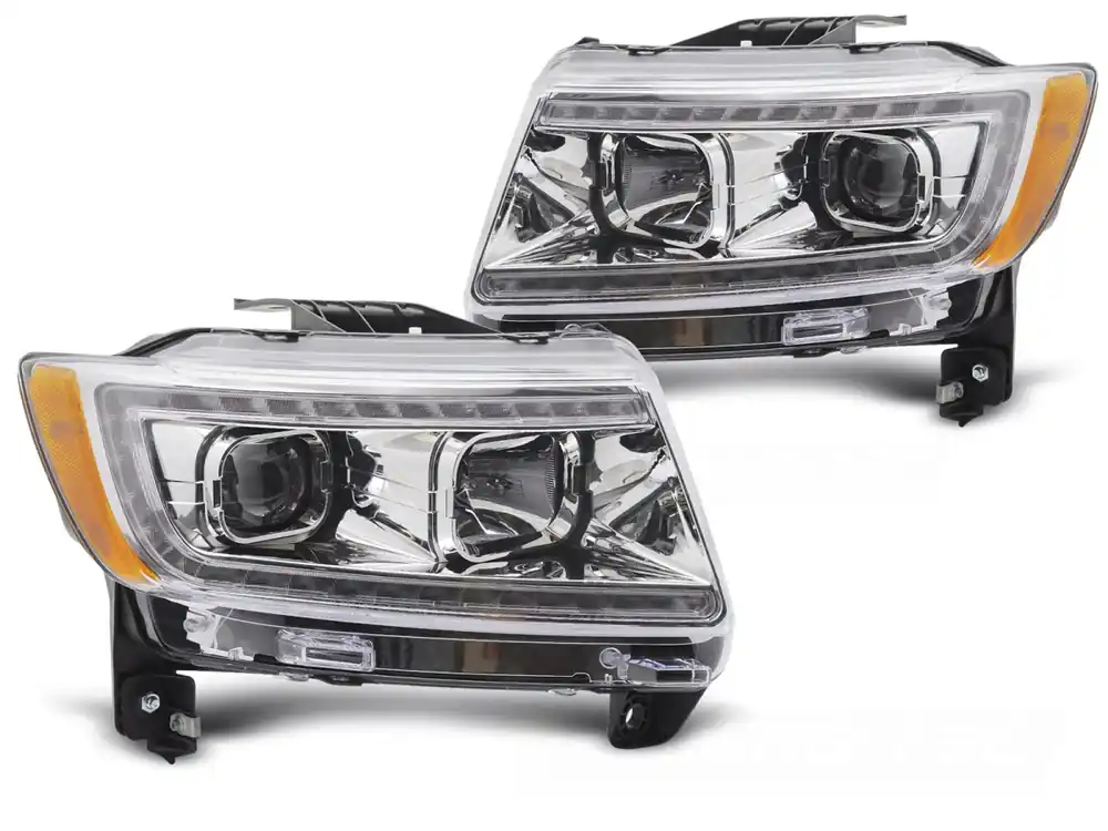 CHRYSLER JEEP GRAND CHEROKEE 2011-2013 - přední světla TUBE CHROMOVÁ Originální