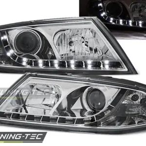 Přední LED xenonová světla Škoda Octavia II (2004 - 2008) - chromované - D1S Akce
