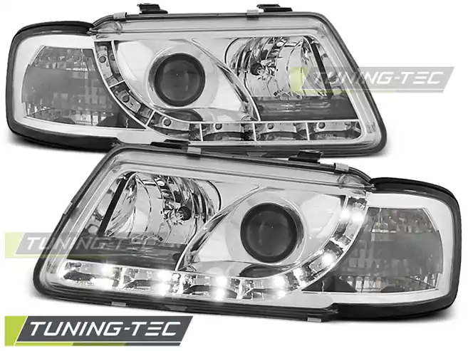 Přední čirá LED světla Audi A3 (1996 - 2000) - chromované Must-Have