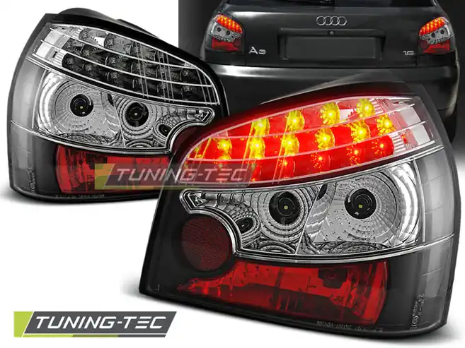 Bezpečná Platba Zadní čirá LED světla Audi A3 (1996 - 2000) - kouřové