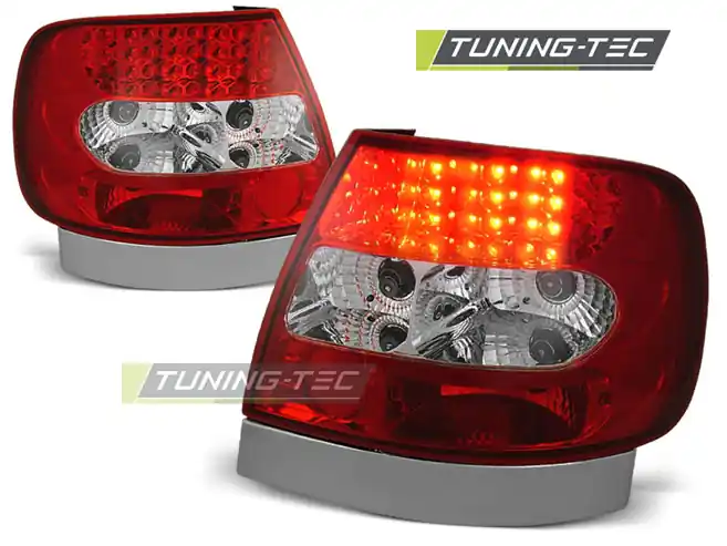 Omezená Nabídka Zadní čirá LED světla Audi A4 (1994 - 2000) - červené