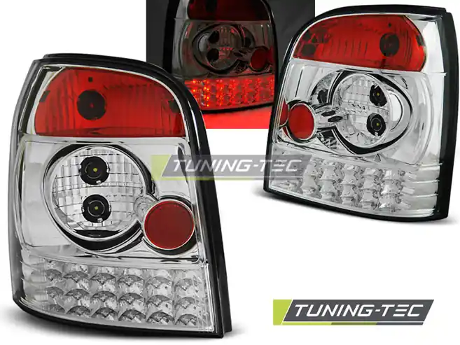 Zadní čirá LED světla Audi A4 Avant (1996 - 2001) - chromované Rychlé Dodání