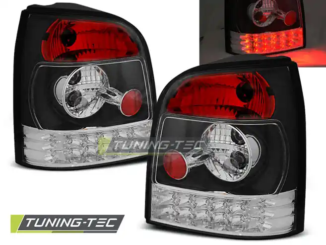 Zlevněný Zadní čirá LED světla Audi A4 Avant (1996 - 2001) - černé