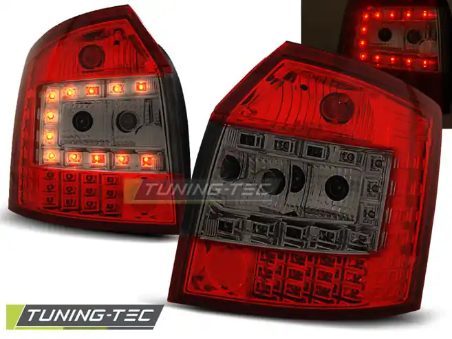 Zadní čirá LED světla Audi A4 Avant (2001 - 2004) červené kouřové Ověřený