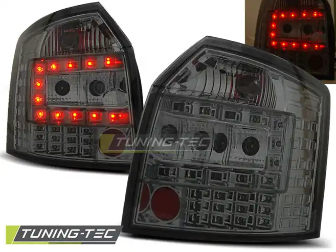 Nízká Cena Zadní čirá LED světla Audi A4 Avant (2001 - 2004) - kouřové