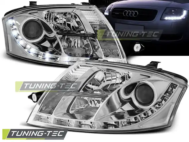 Bezpečná Platba Přední čirá LED světla Audi TT (1998 - 2006) - chromované