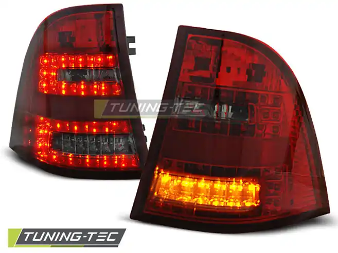 Značkový Zadní čirá LED světla Mercedes Benz ML I W163 (1997 - 2004) - červené kouřové