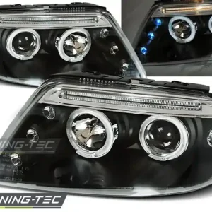 Zlevněný Přední čirá světla Volkswagen Passat B5.5 (2000 - 2005) - černé - Angel Eyes