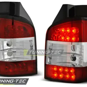 Značkový Zadní čirá LED světla Volkswagen T5 (2003 - 2009) - červené