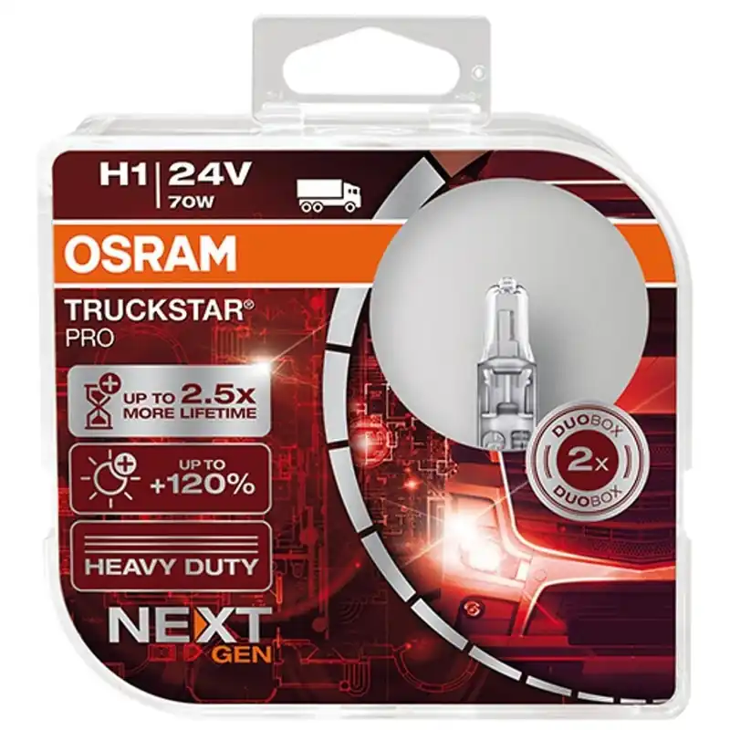 Žárovky OSRAM H1 70W (24V) Truckstar PRO +100% (DUO BOX 2 ks) Značkový