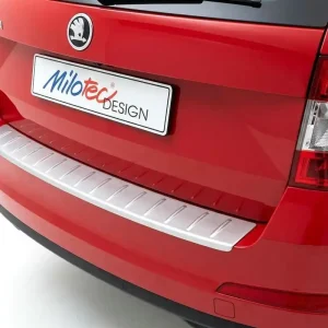 Autentický Plastový kryt prahu zadních dveří Škoda Octavia III Combi (2013 - 2017) stříbrný MILOTEC