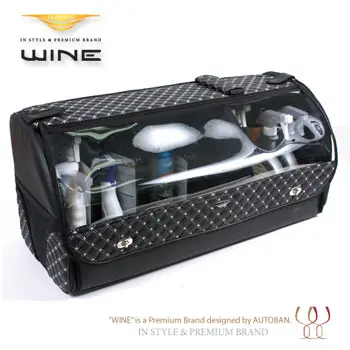 Ověřený Luxusní brašna do kufru Trunk Console Wine - šedá - Autoban