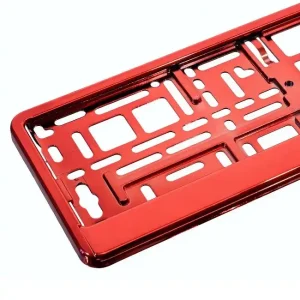 Bezpečná Platba Podložka pod SPZ COMPASS, metalická červená